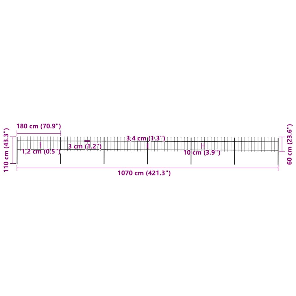 Garden Fence | Steel | Sturdy | Rectangular | Modern