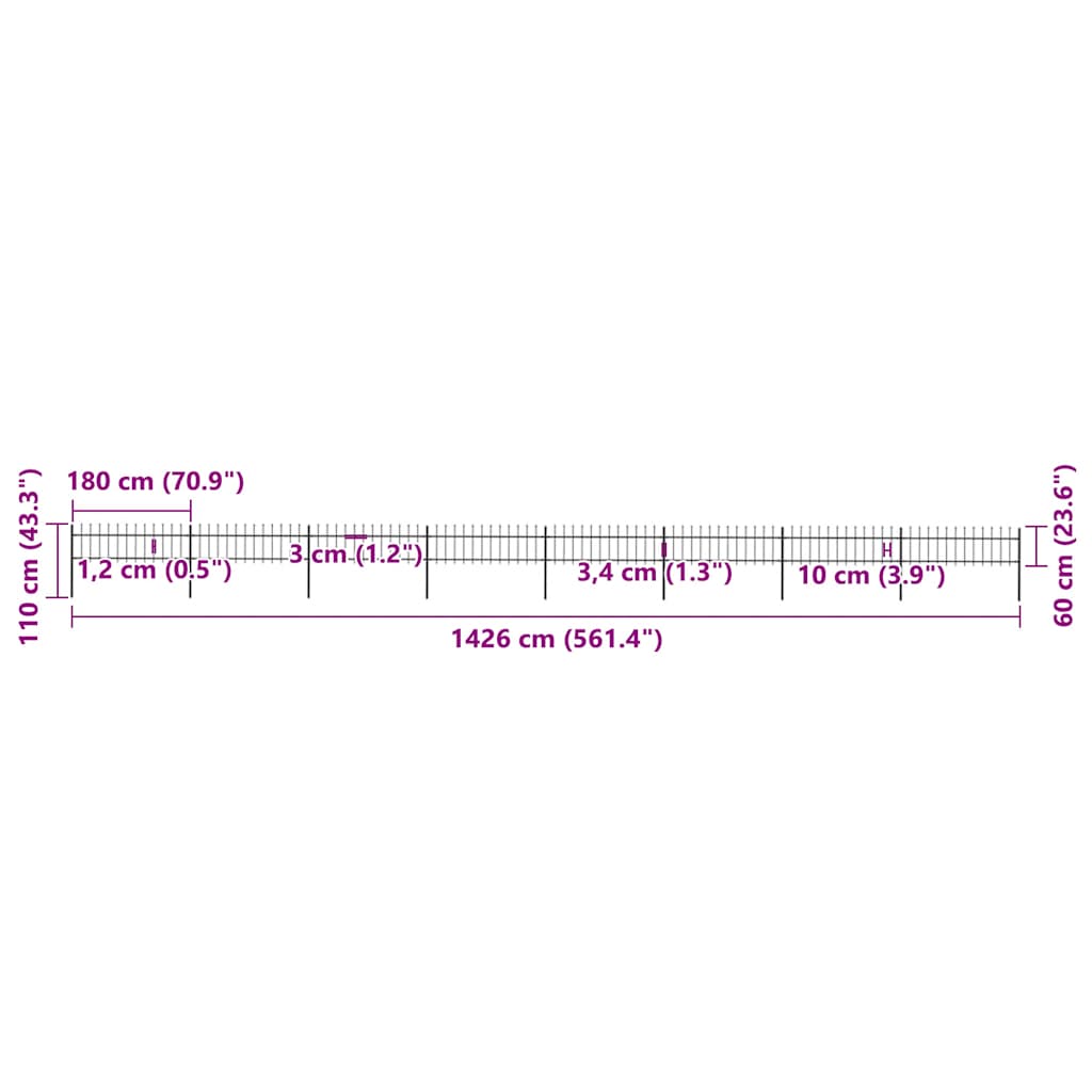 Garden Fence | Steel | Sturdy | Rectangular | Modern