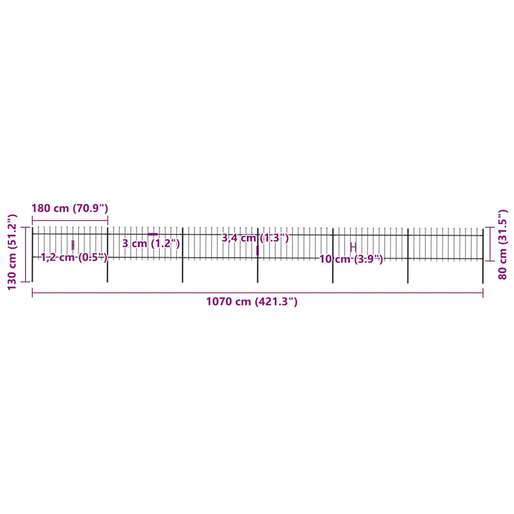 Garden Fence | Steel | Sturdy | Rectangular | Modern