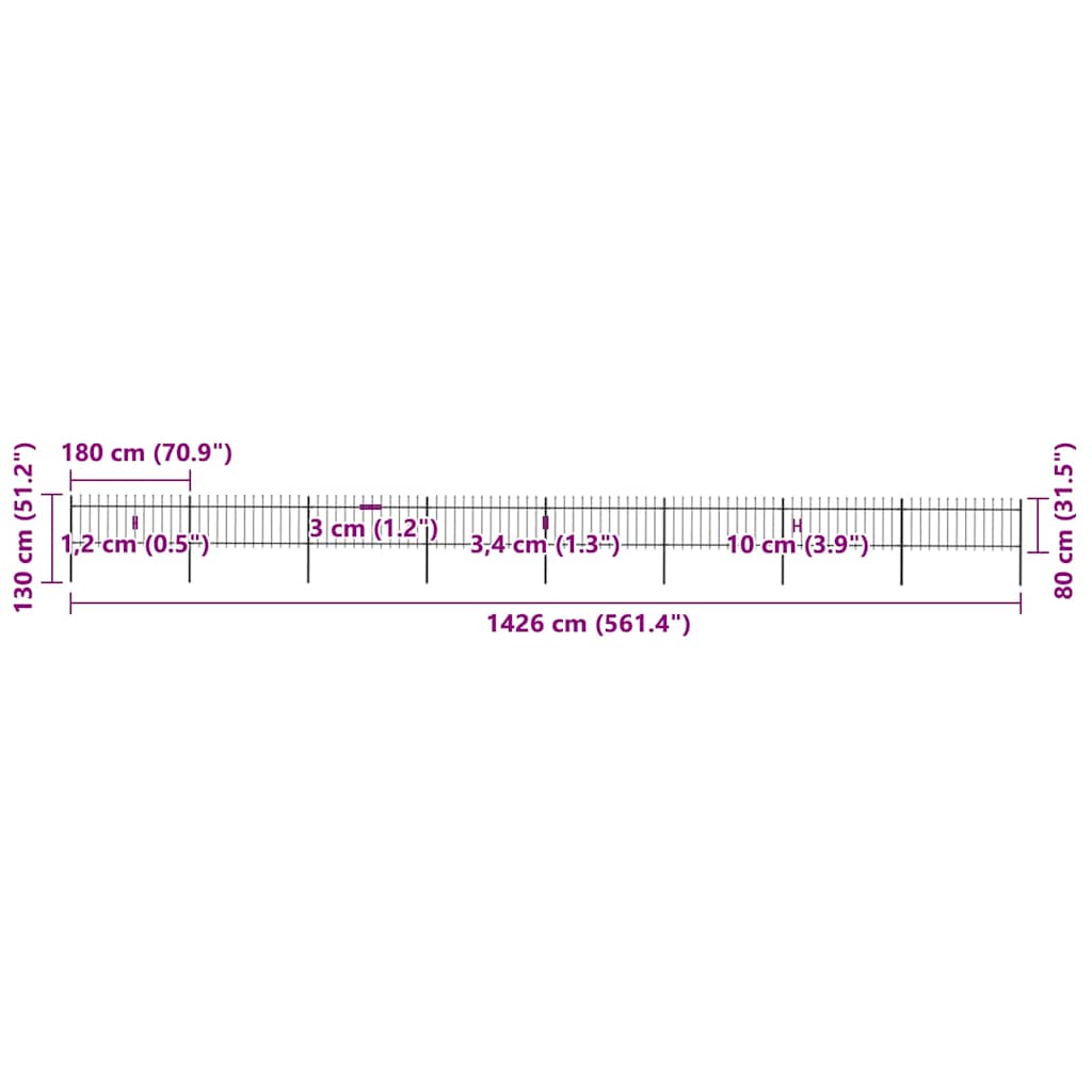 Garden Fence | Steel | Sturdy | Rectangular | Modern