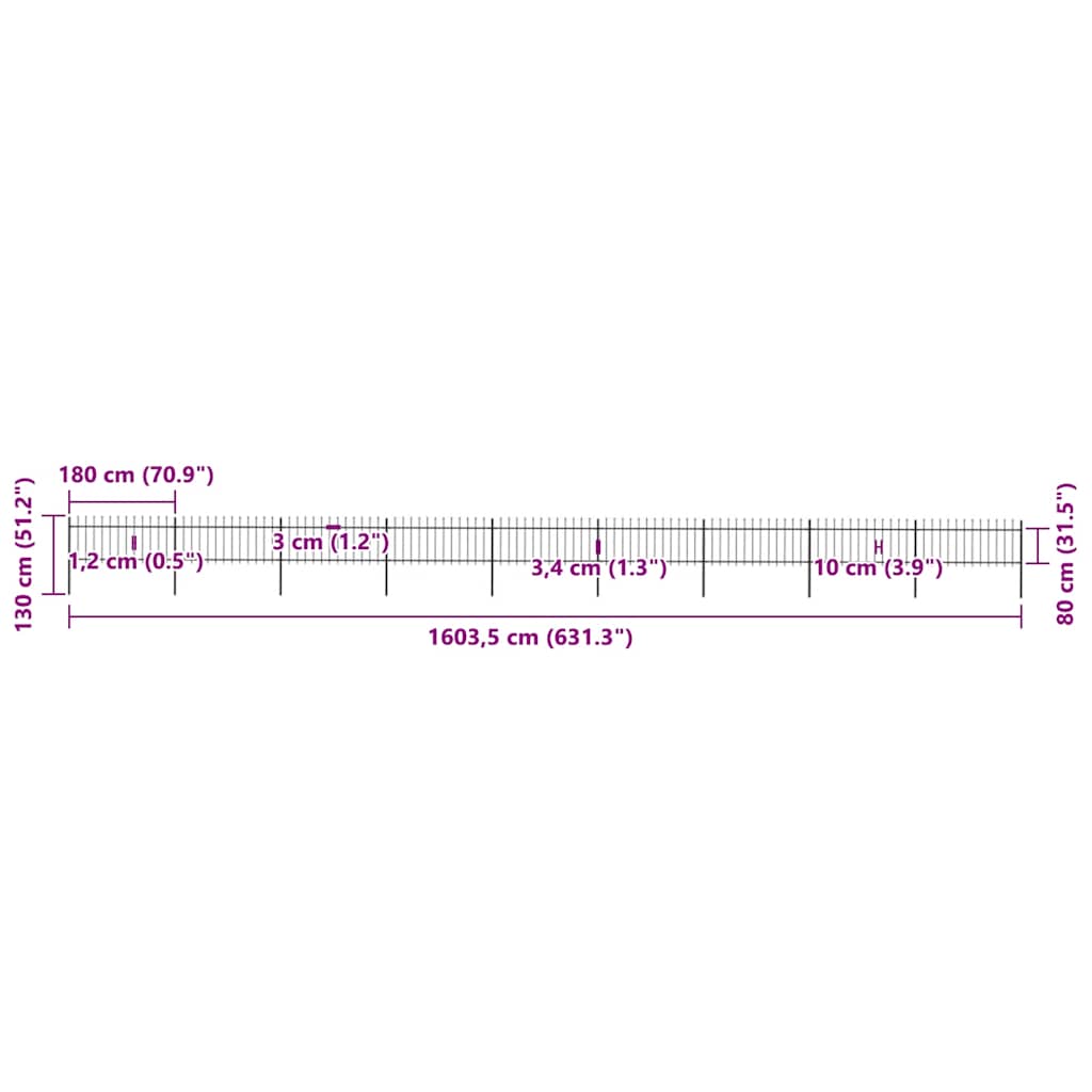 Garden Fence | Steel | Sturdy | Rectangular | Modern