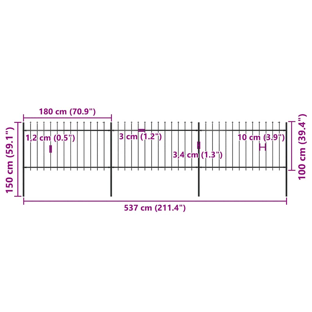 Garden Fence | Steel | Sturdy | Rectangular | Modern