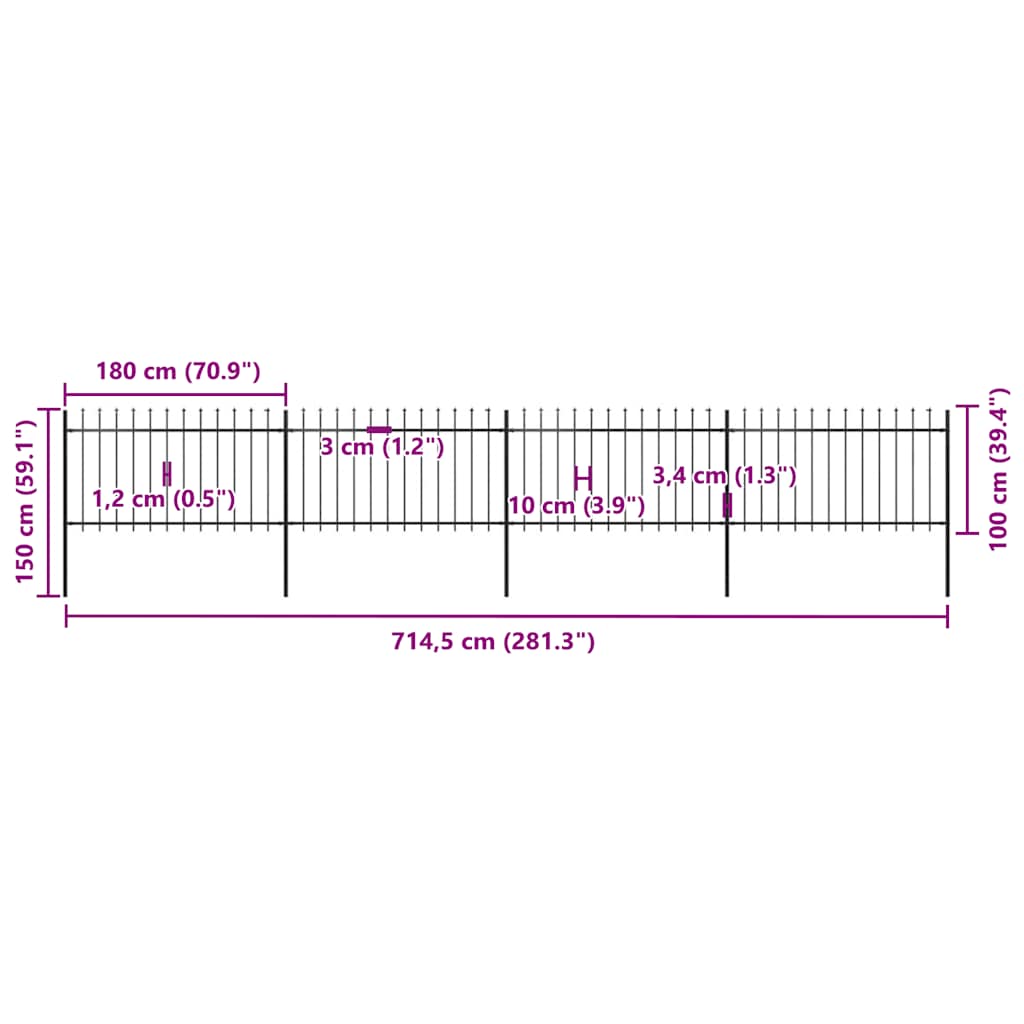 Garden Fence | Steel | Sturdy | Rectangular | Modern