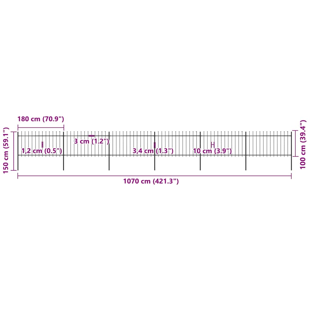 Garden Fence | Steel | Sturdy | Rectangular | Modern