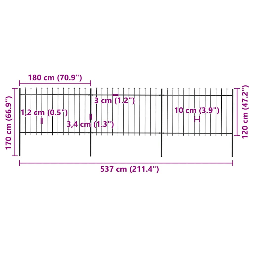 Garden Fence | Steel | Sturdy | Rectangular | Modern