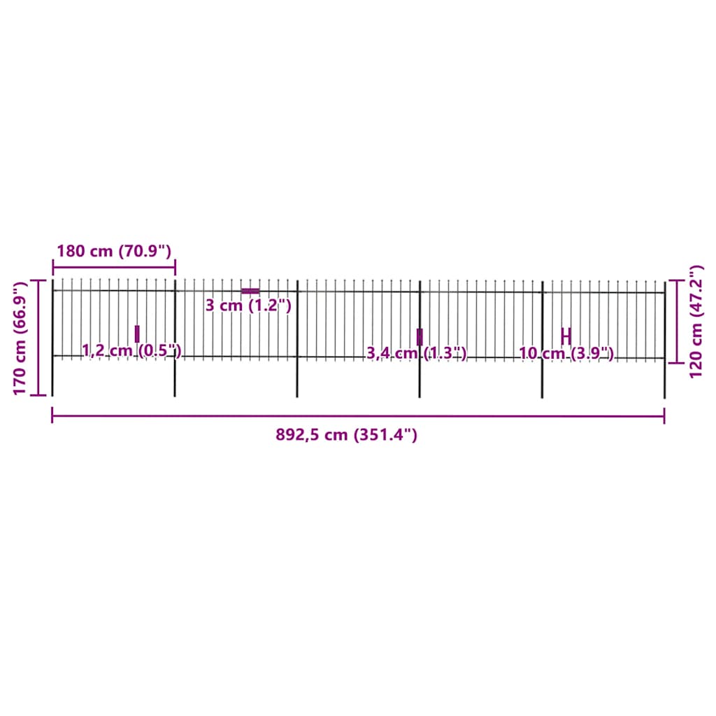 Garden Fence | Steel | Sturdy | Rectangular | Modern