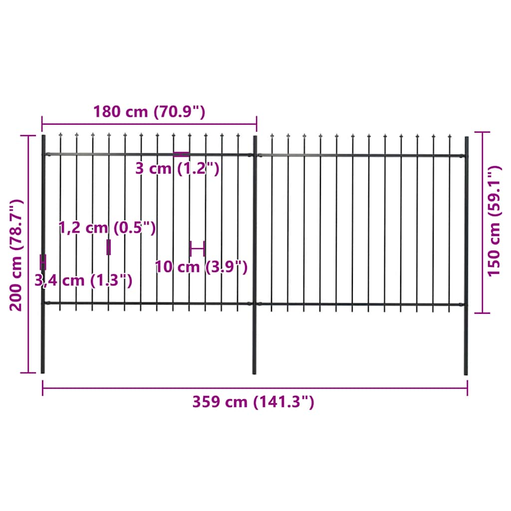 Garden Fence | Steel | Sturdy | Rectangular | Modern