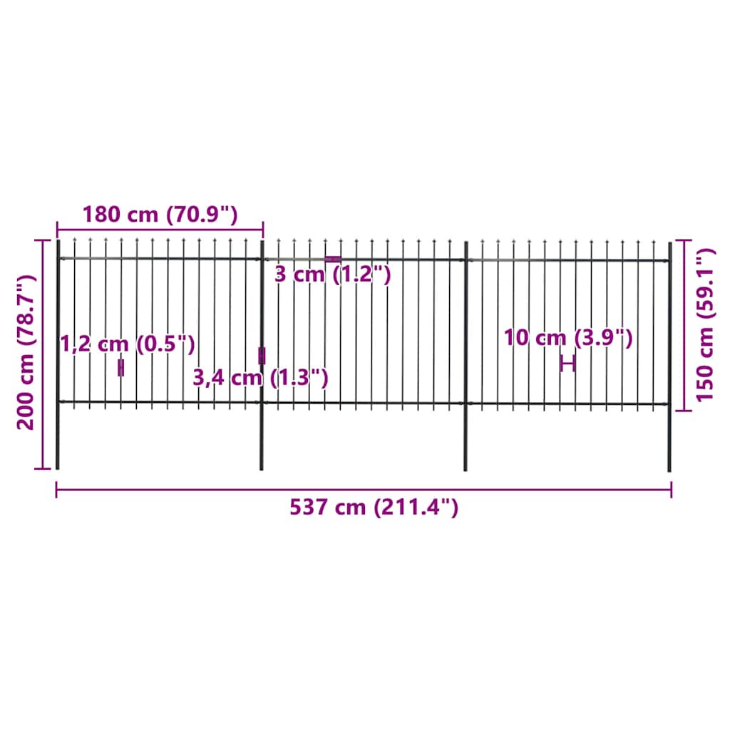 Garden Fence | Steel | Sturdy | Rectangular | Modern