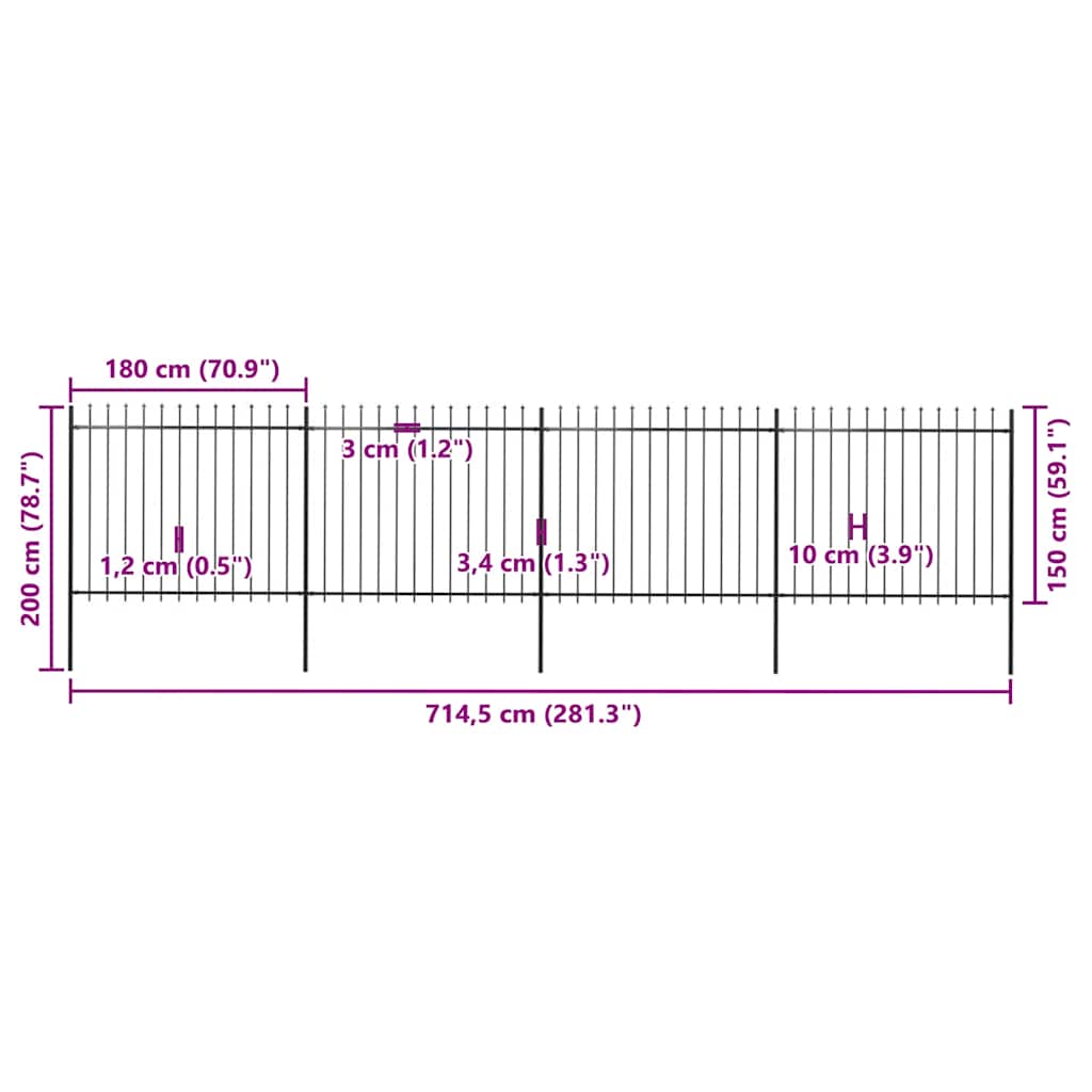 Garden Fence | Steel | Sturdy | Rectangular | Modern