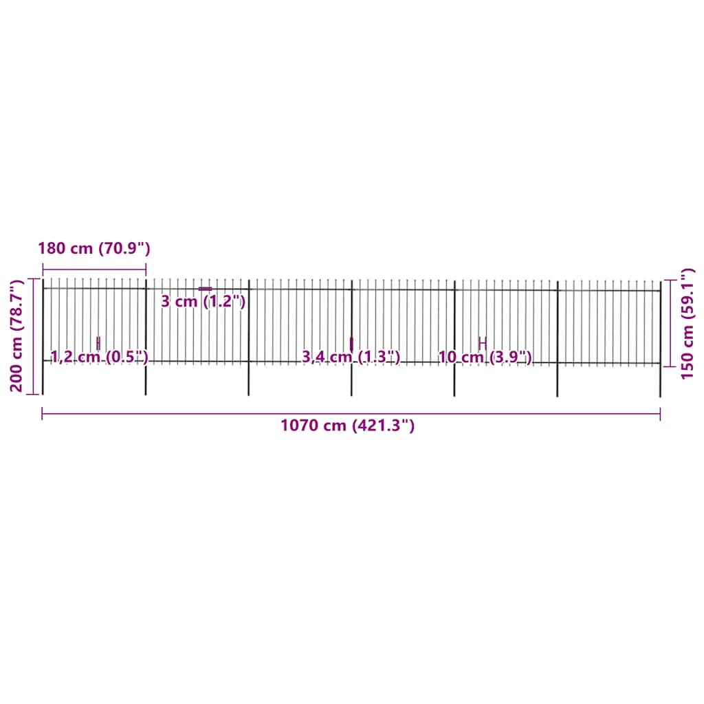 Garden Fence | Steel | Sturdy | Rectangular | Modern