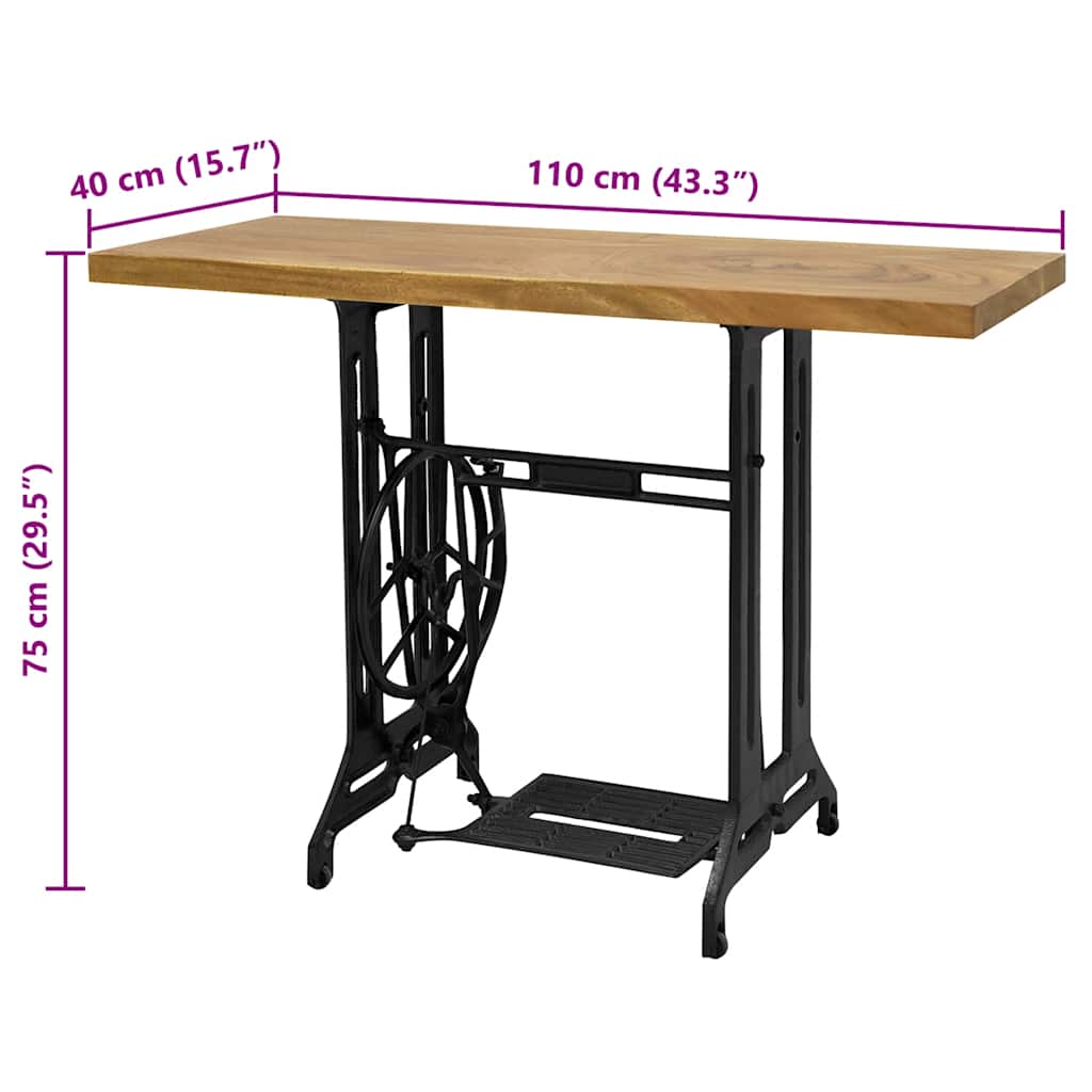 Sewing Machine Console Table 110x40x75 cm