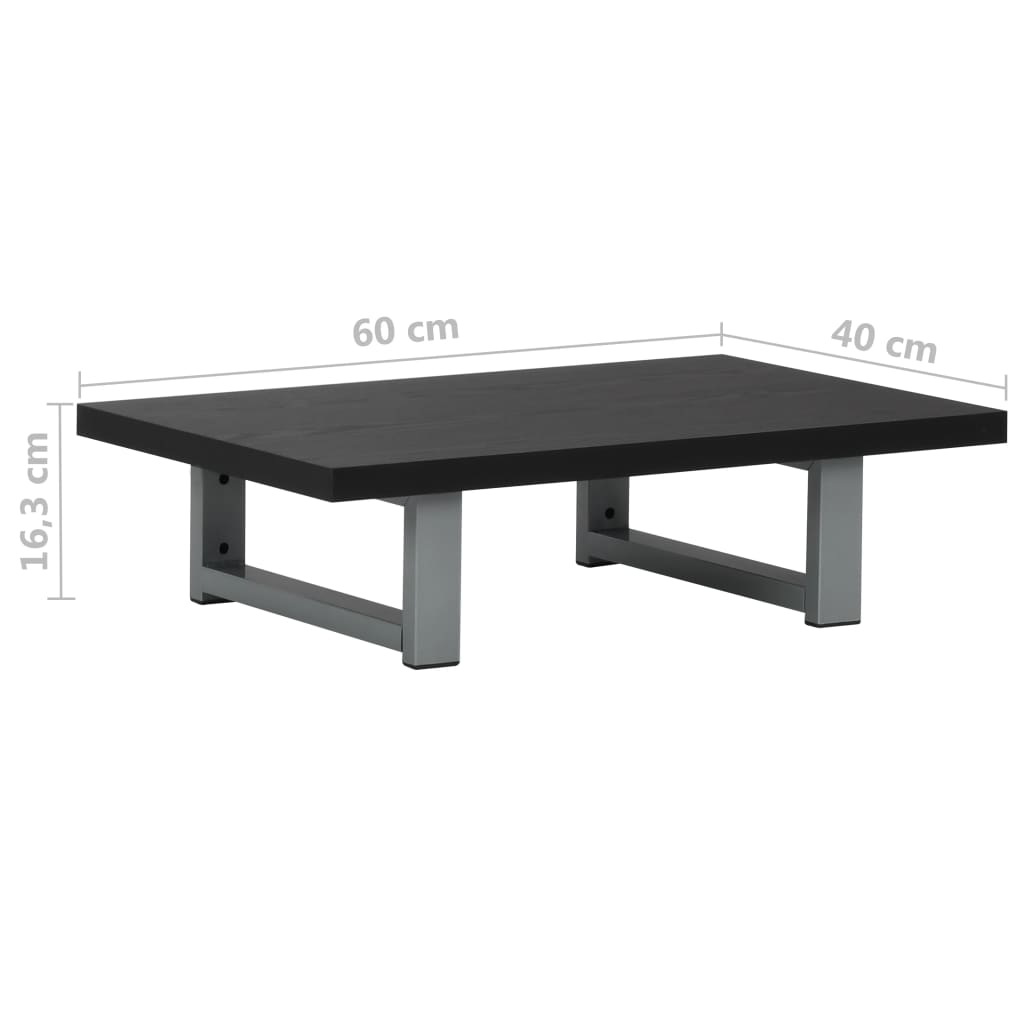283807 vidaXL Bathroom Furniture Black 60x40x16,3 cm