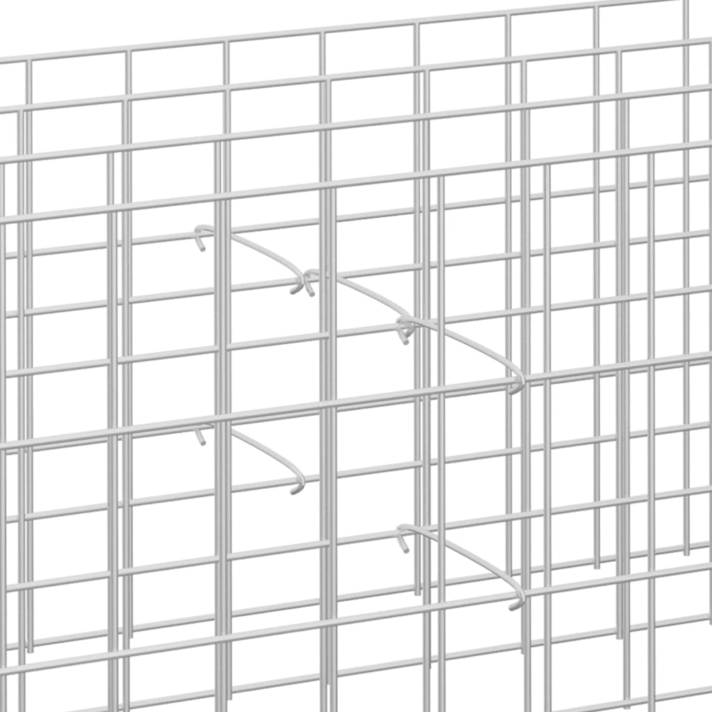 145620 vidaXL Gabion Hooks 100 pcs Galvanised Steel 20 cm