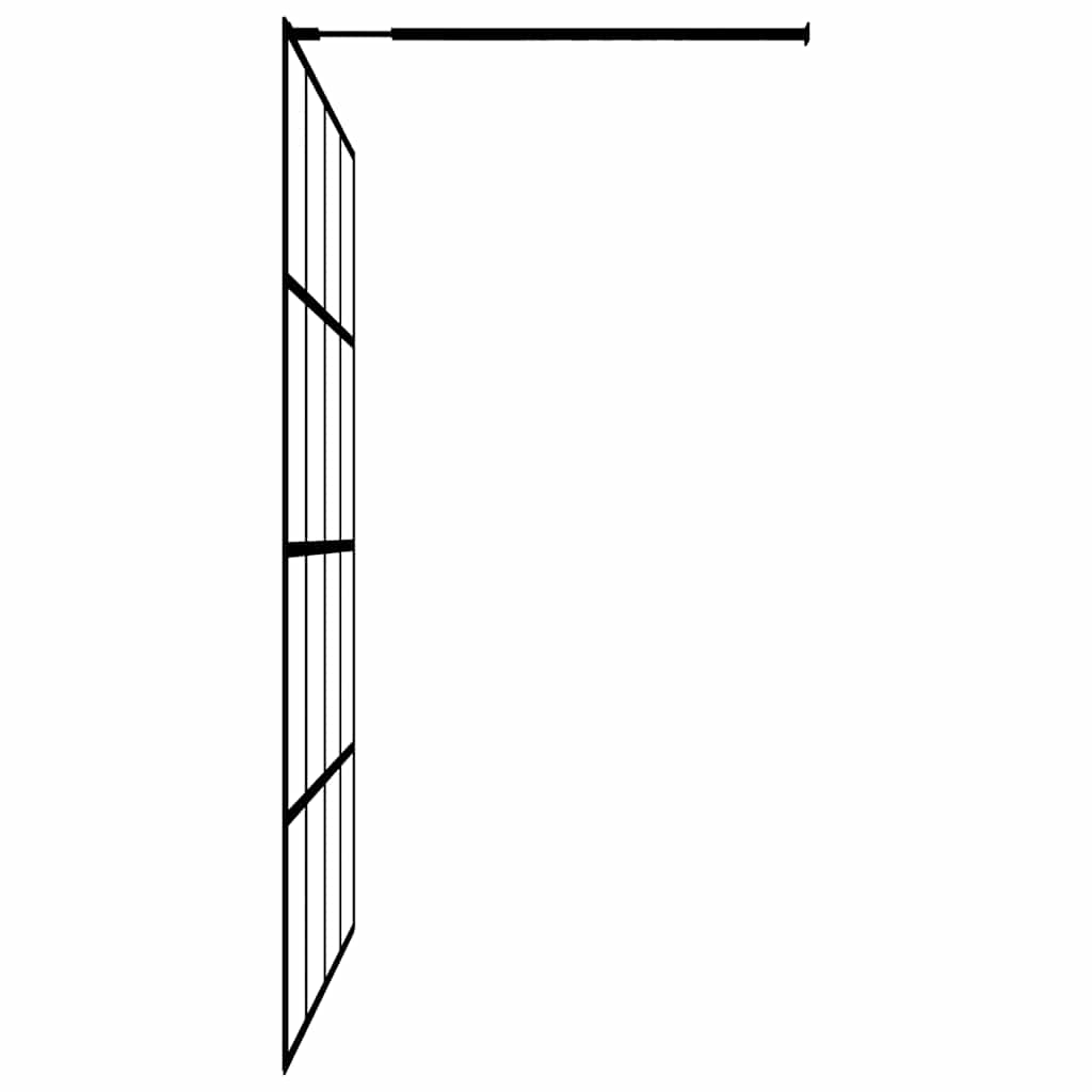145677 vidaXL Walk-in Shower Screen Clear Tempered Glass 118x190 cm