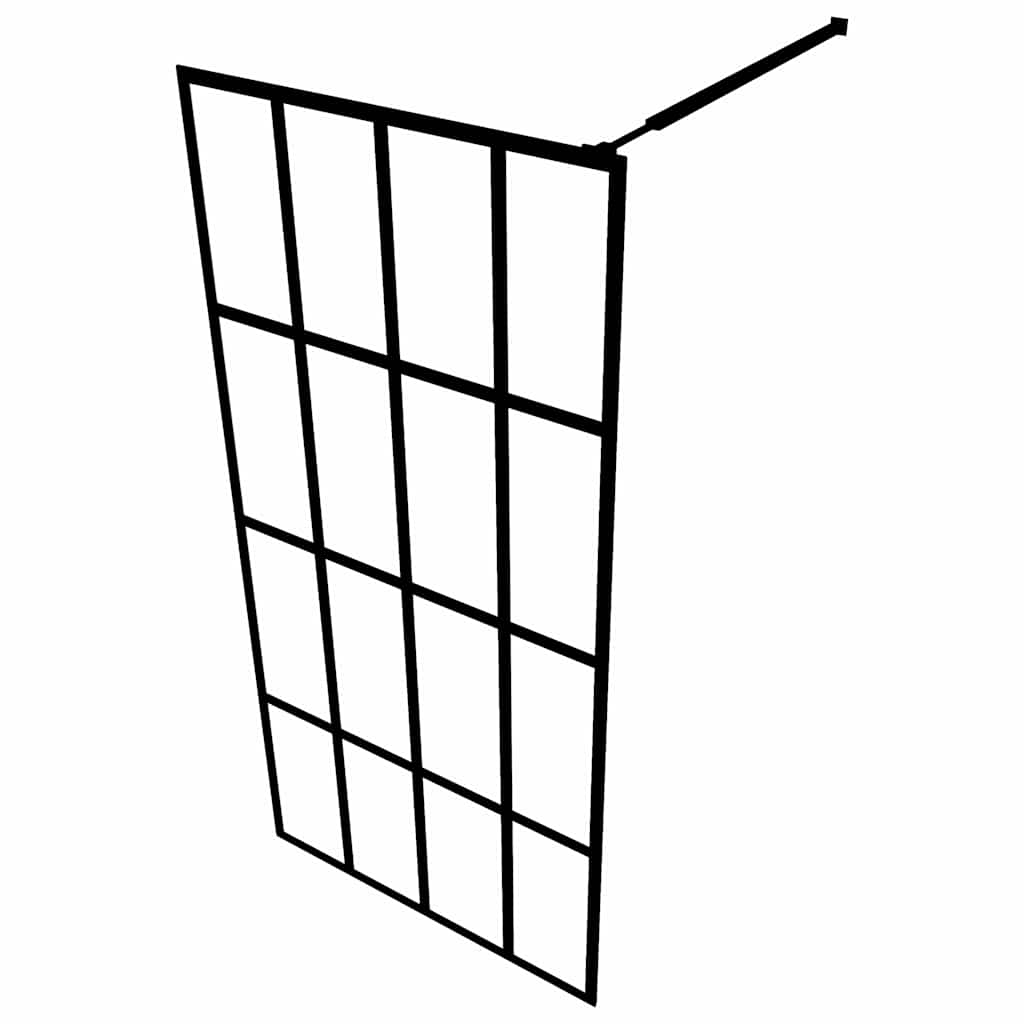 145686 vidaXL Walk-in Shower Screen Frosted Tempered Glass 100x195 cm