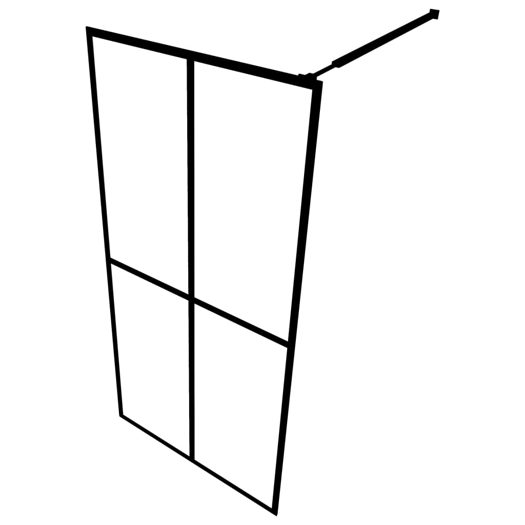 145690 vidaXL Walk-in Shower Screen Frosted Tempered Glass 90x195 cm