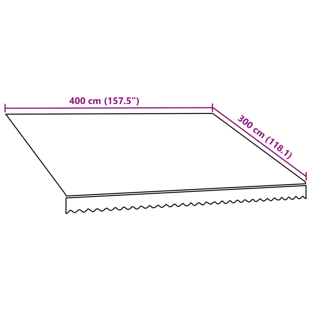 Awning Top Sunshade Canvas Orange and Brown 4x3 m