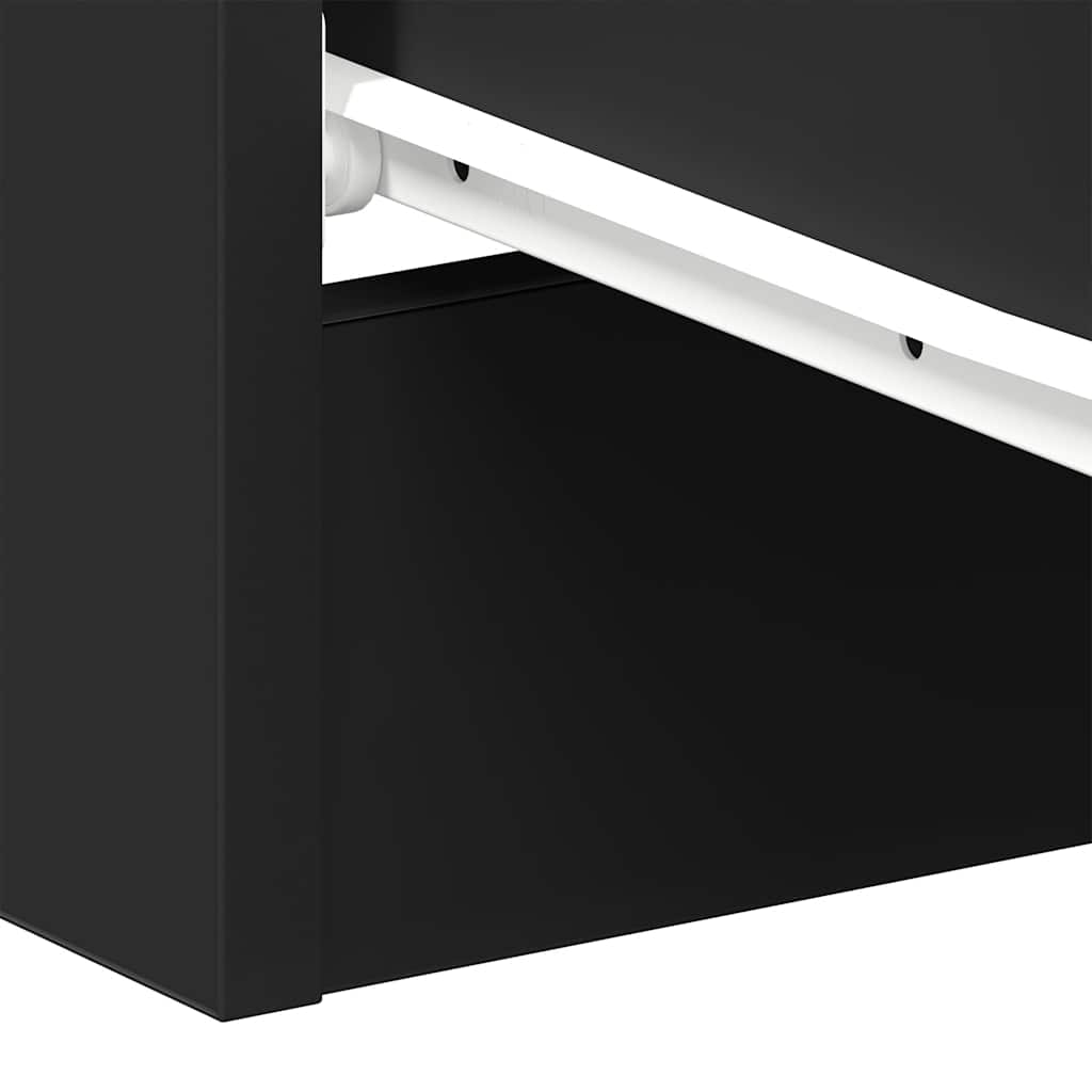 Bedside Cabinet | Set of 2 | Black | Engineered wood | Medium