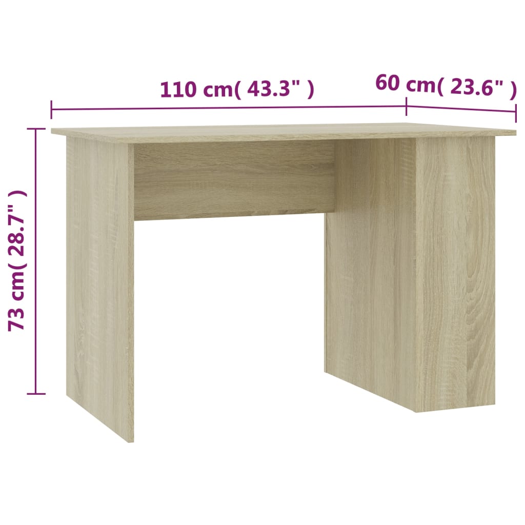 Desk | Sonoma oak | Engineered wood | Medium | Computer Desk