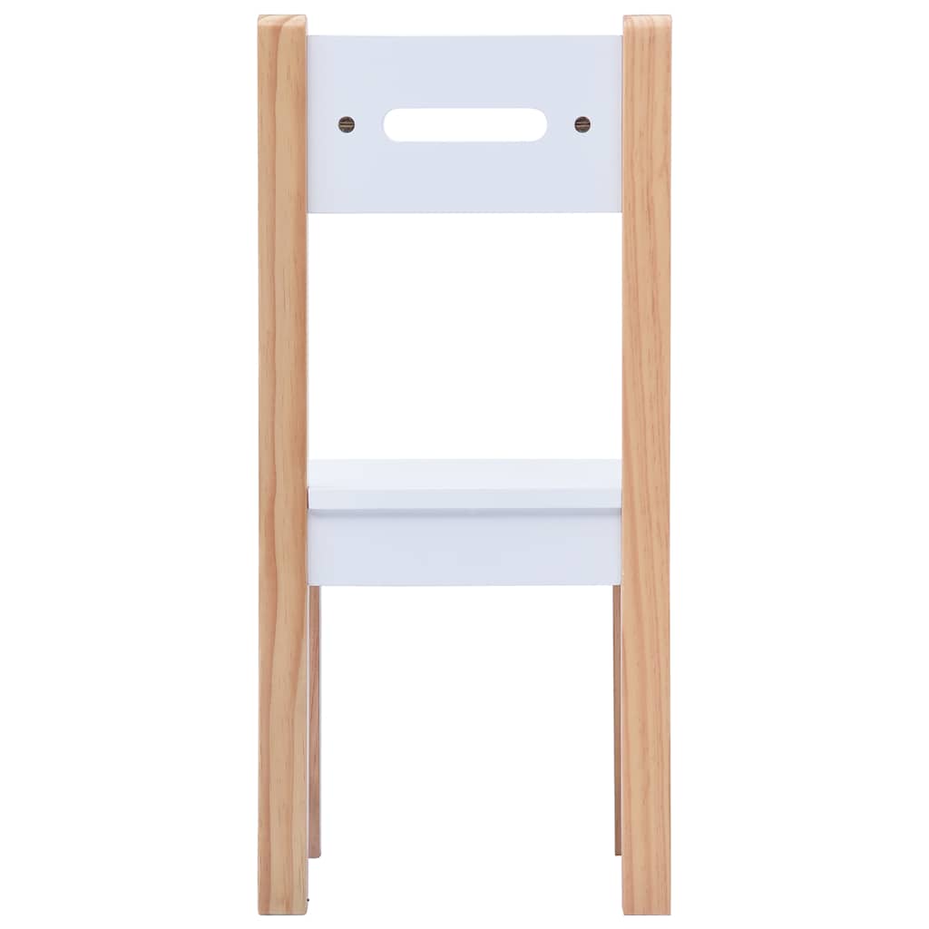 3 Piece Kids Storage Chalkboard Table Chair Set Black and White
