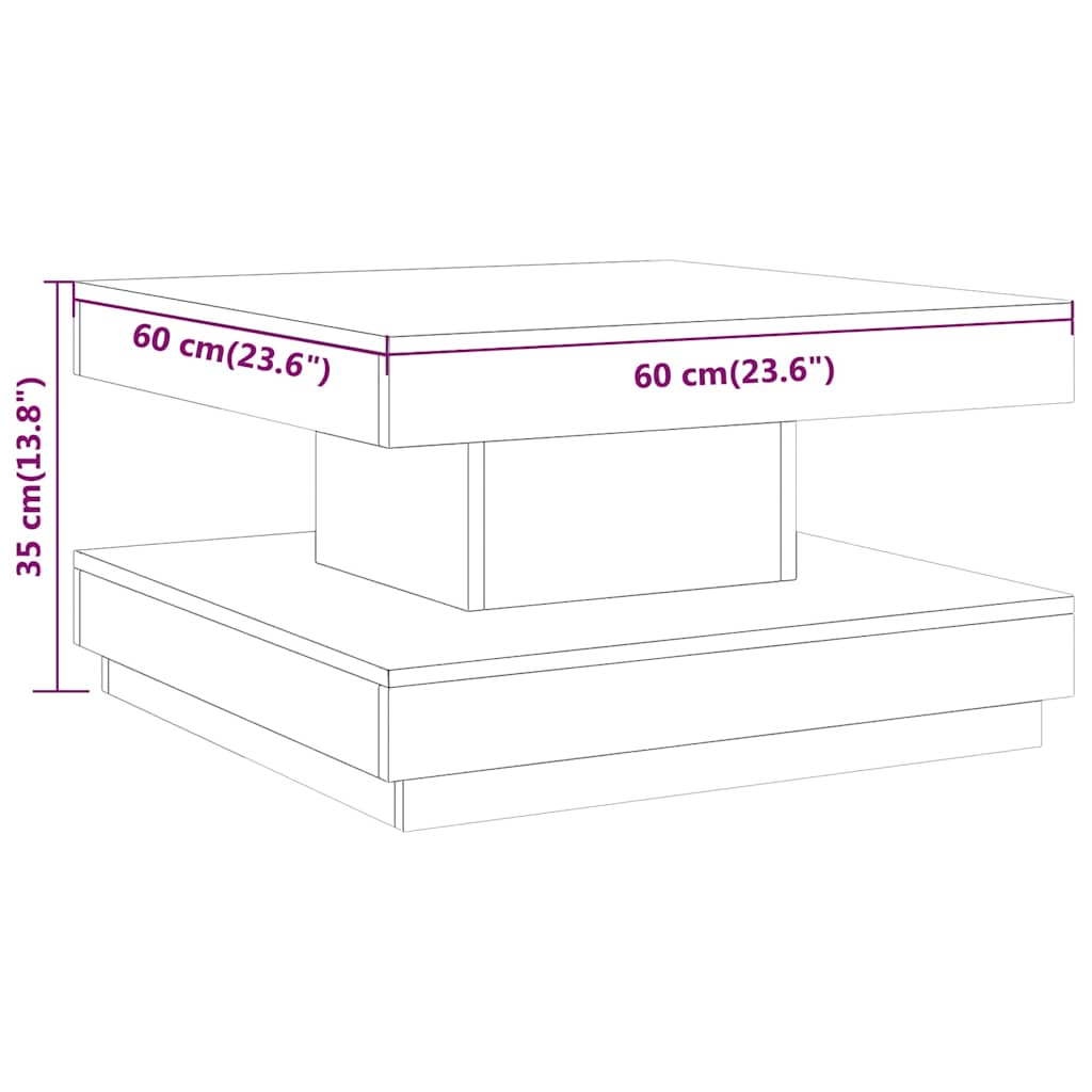 286098 vidaXL Coffee Table Grey 60x60x35 cm MDF
