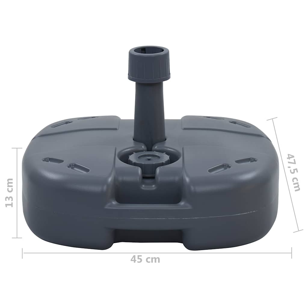 47684 vidaXL Portable Umbrella Base Grey Sand / Water Filled