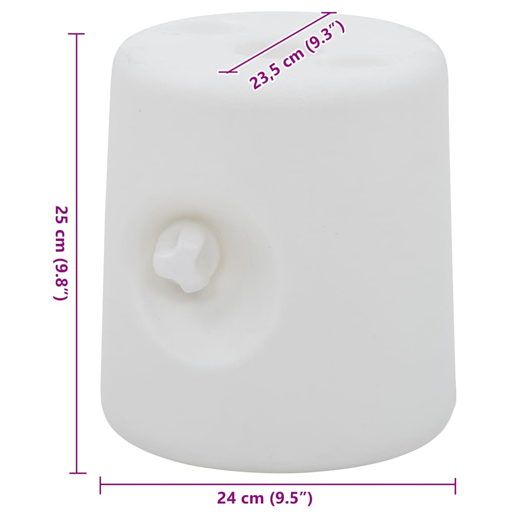 47688 vidaXL Gazebo Weights 4 pcs PE White