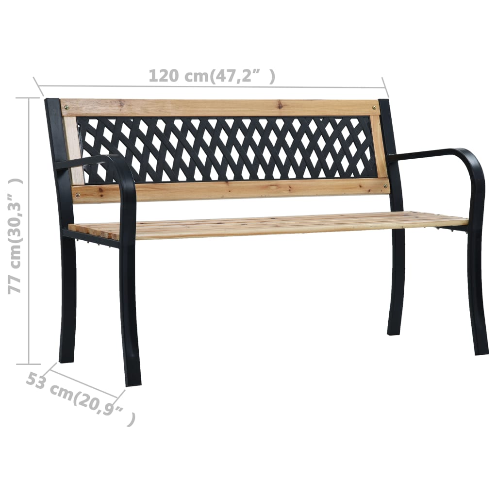 47944 vidaXL Garden Bench 120 cm Wood