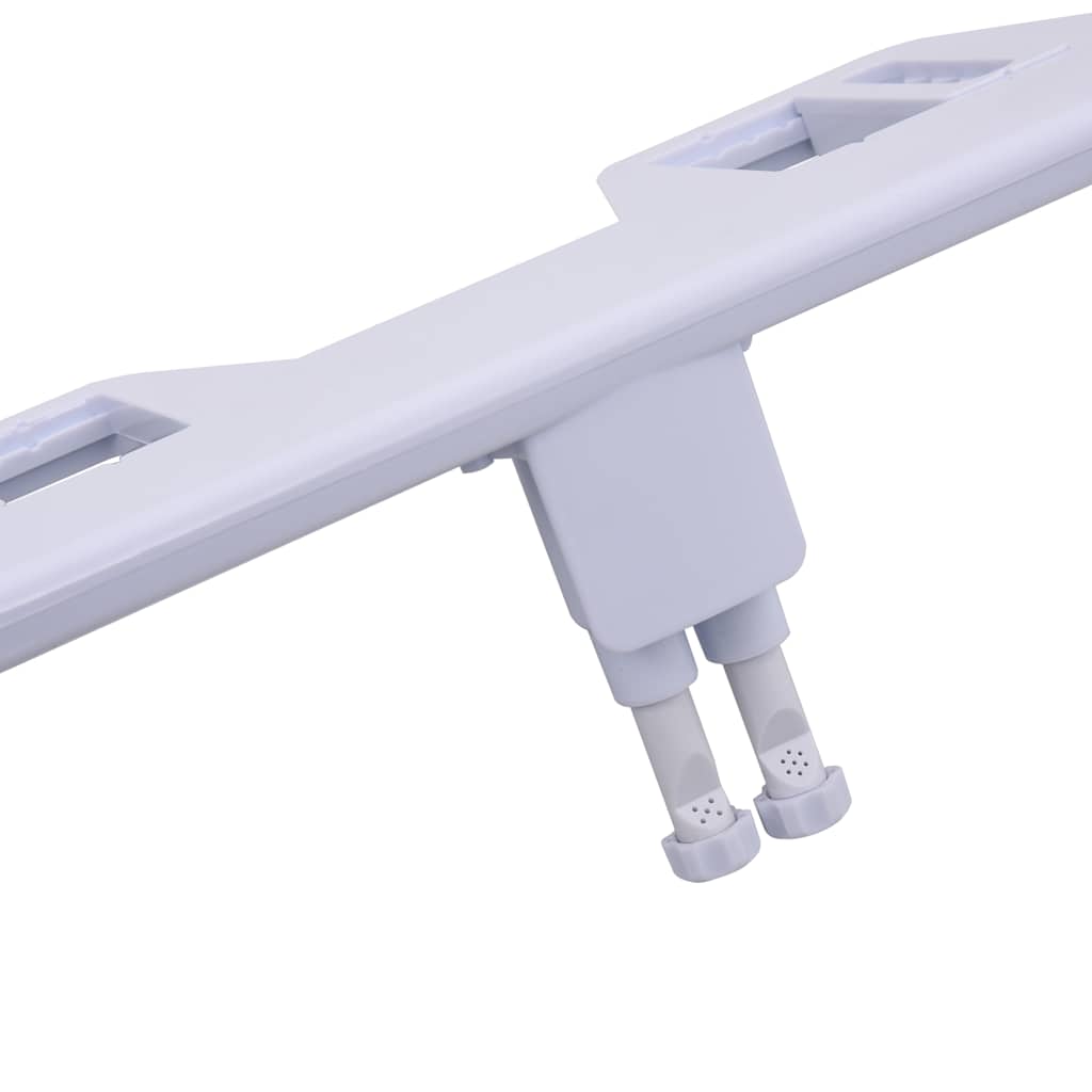 145292 vidaXL Bidet Toilet Seat Attachment Hot Cold Water Dual Nozzles