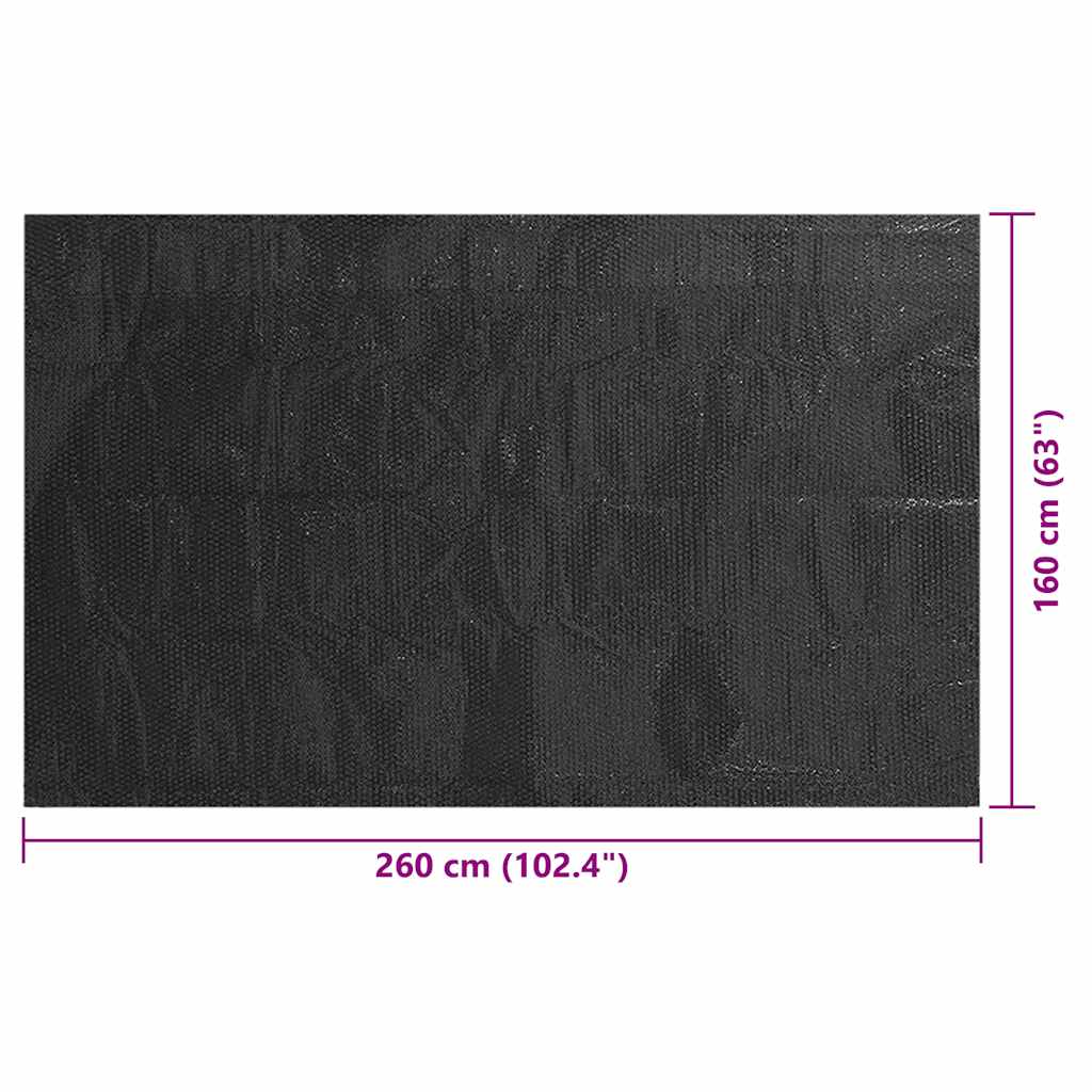 Pool Cover | Black | Polyethylene | 260 x 160 cm | Waterproof materials