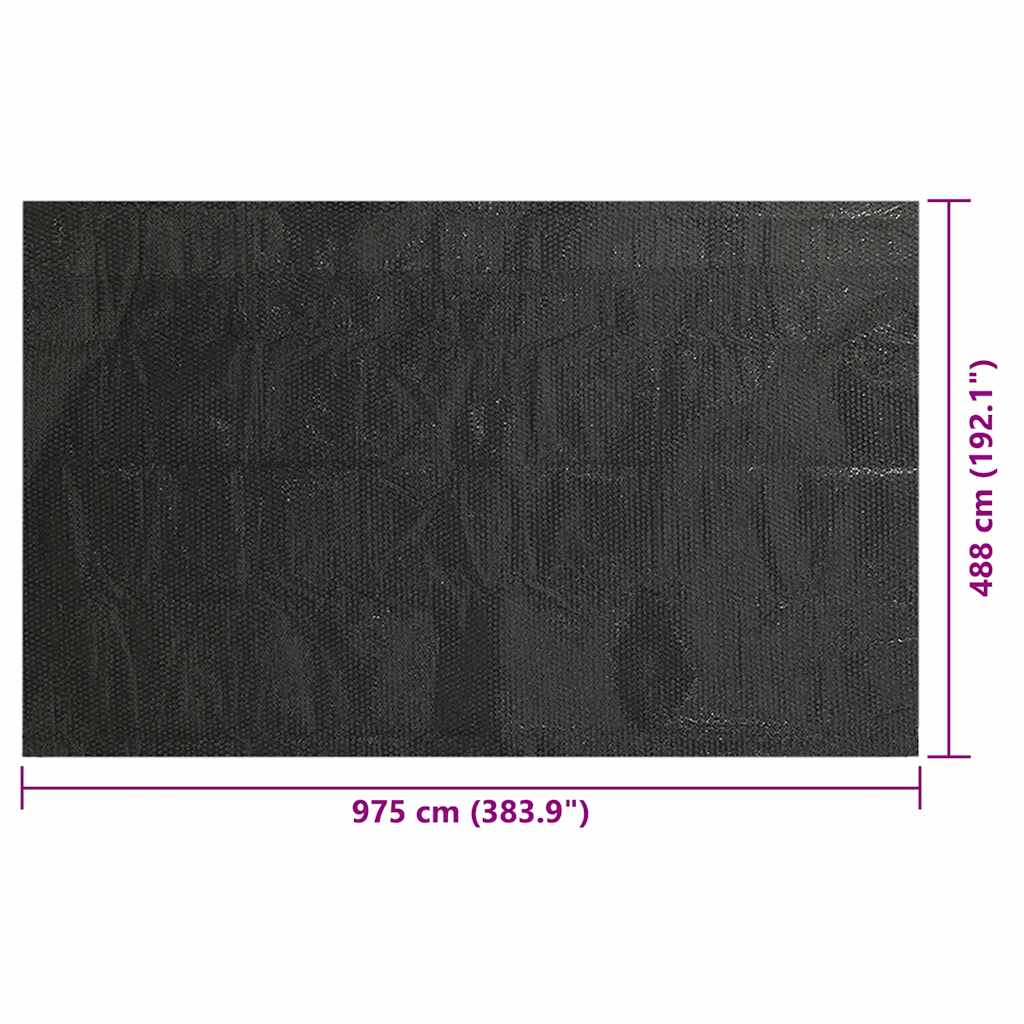 Pool Cover | Black | Polyethylene | Large | Adjustable Armrests