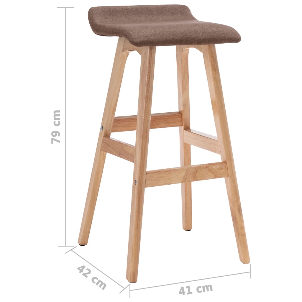 vidaXL Bar Stool Taupe Fabric