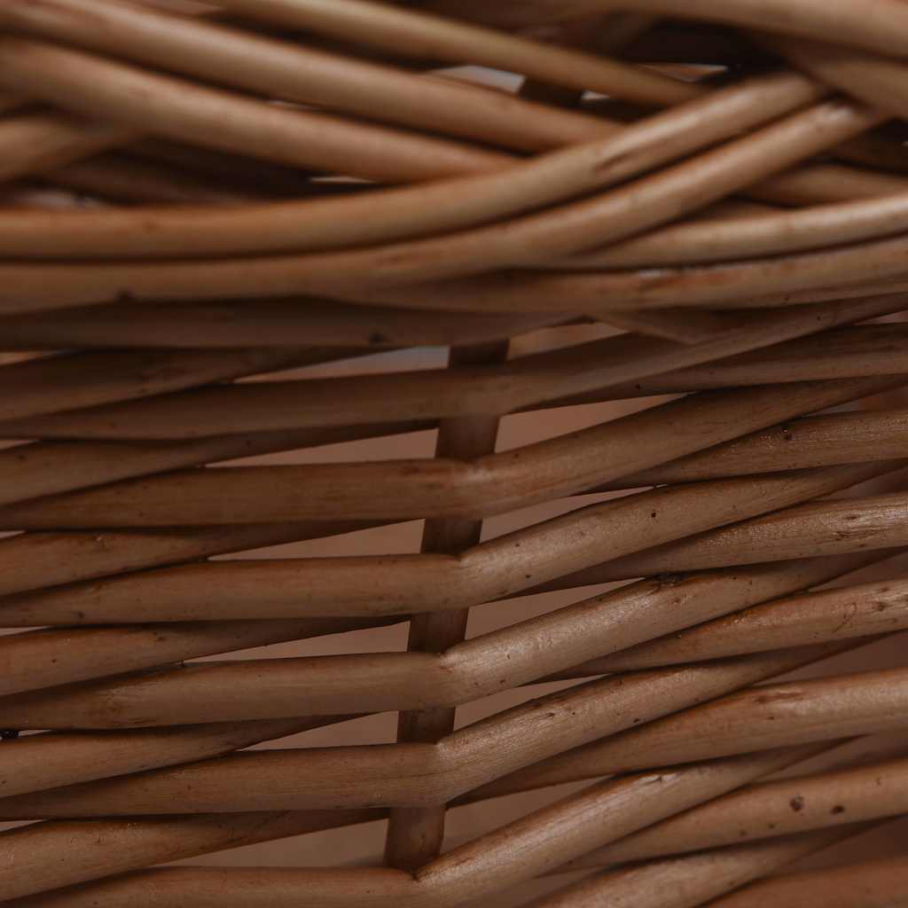 170902 vidaXL Bike Front Basket with Cover 50x45x35 cm Natural Willow