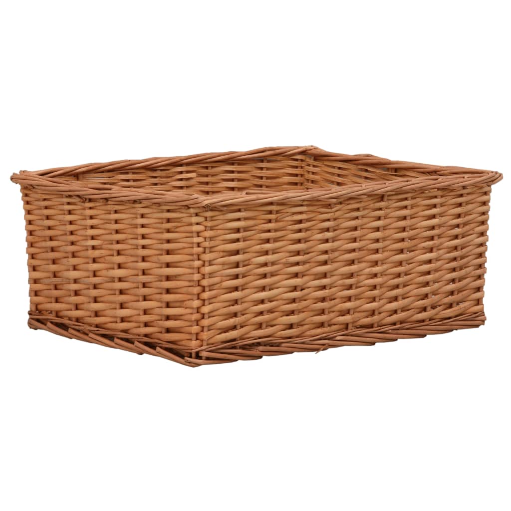 286981 vidaXL 4 Piece Nesting Basket Set Brown Willow