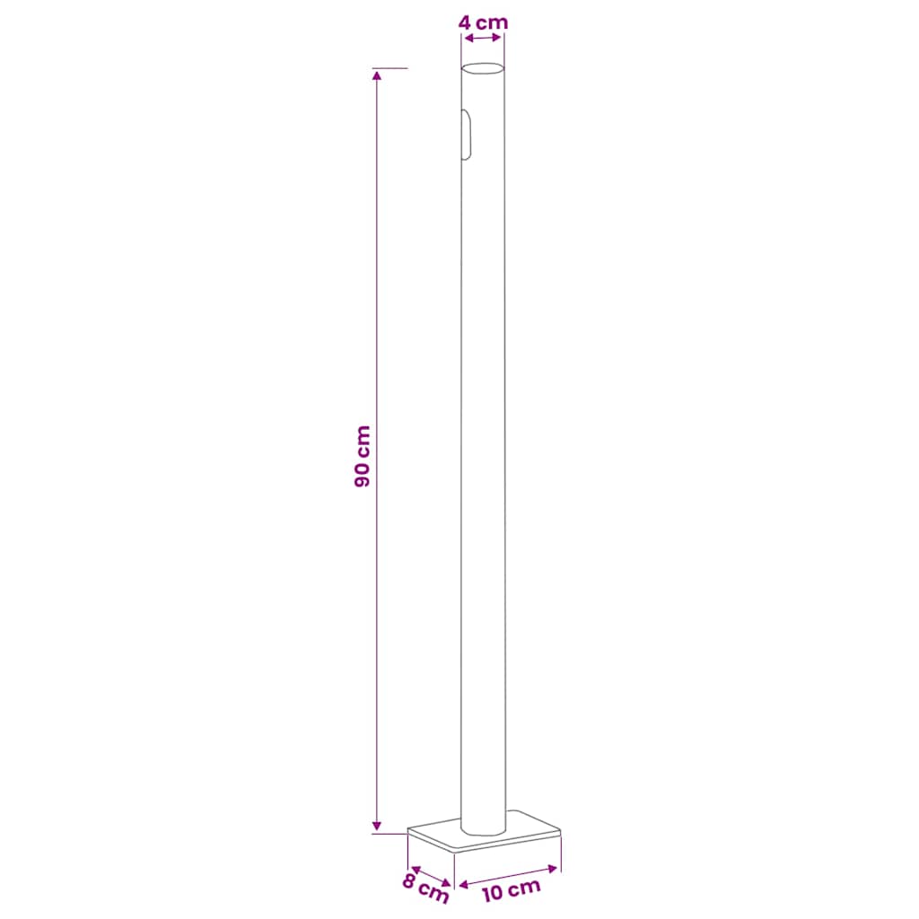 48399 vidaXL Patio Retractable Side Awning 140x500 cm Brown