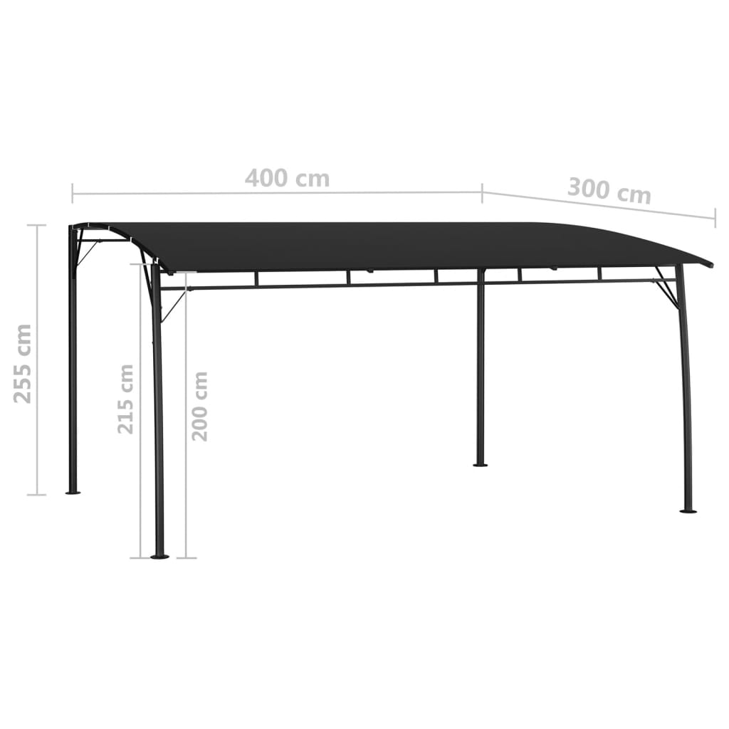Sunshade awnings 4 x 3 x 2.55 m Anthracite