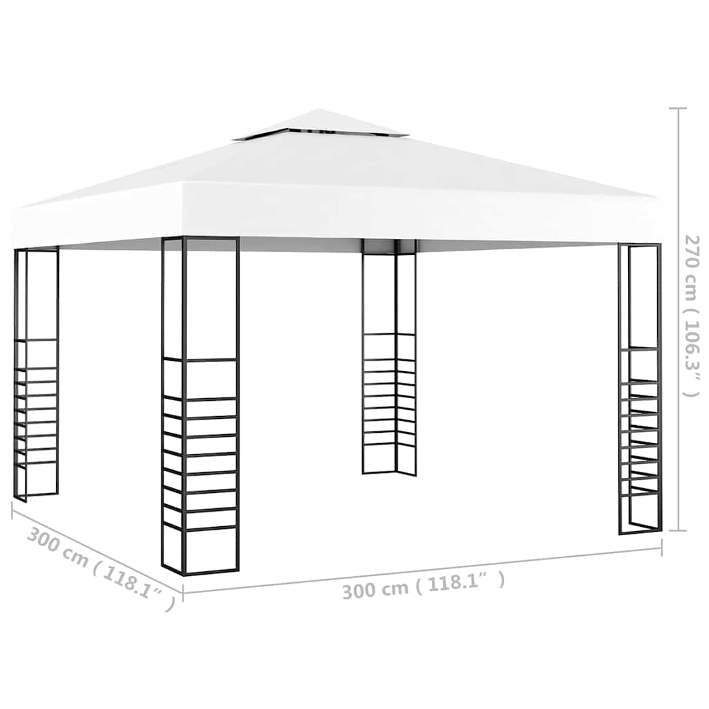 48033 vidaXL Garden Marquee 3x3 m White