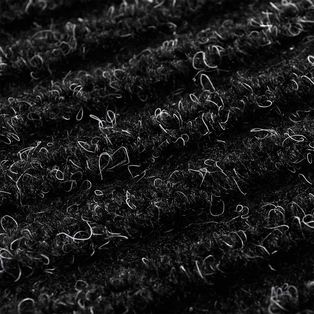 Door Mat Black 117x220 cm PVC