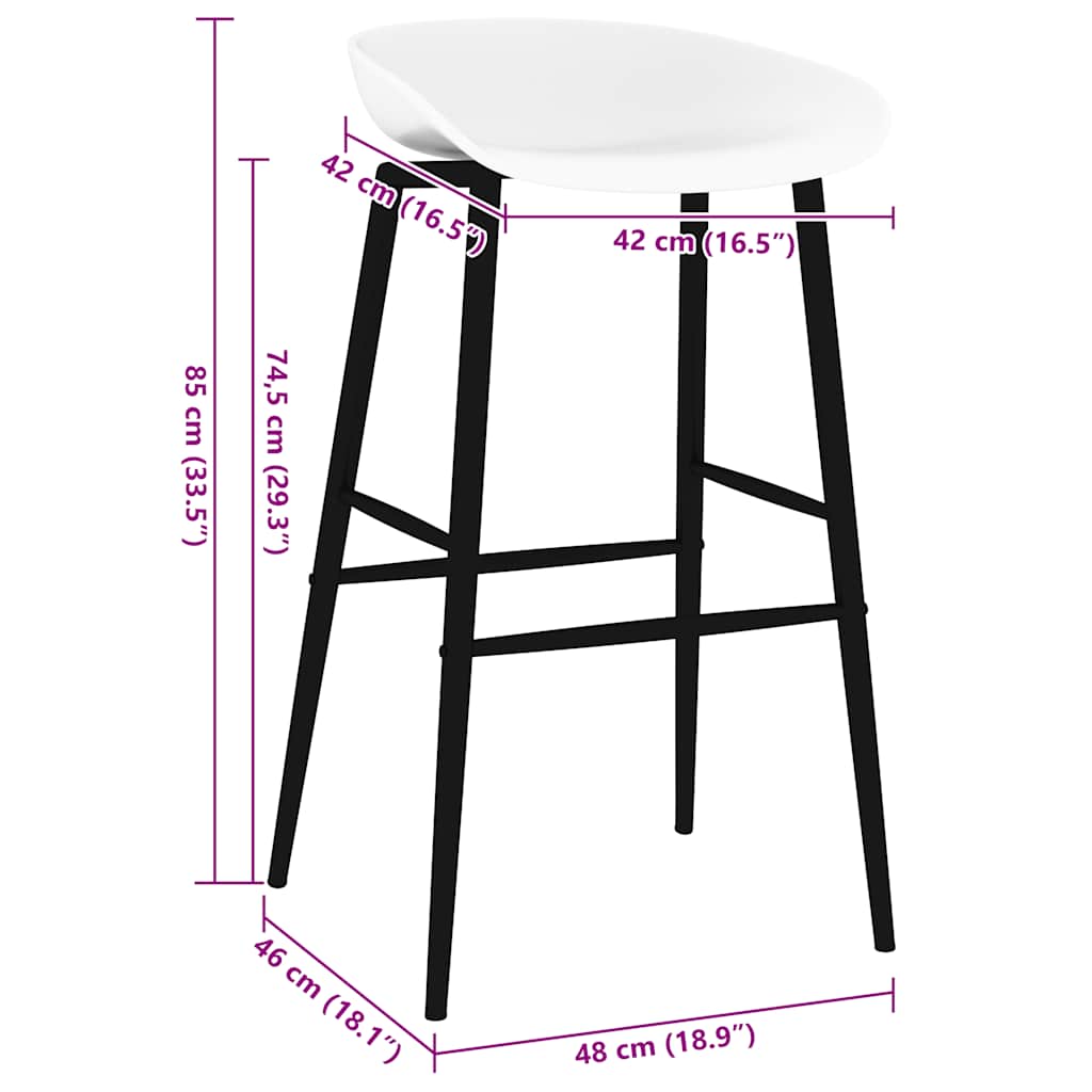 Bar Chairs 2 pcs White