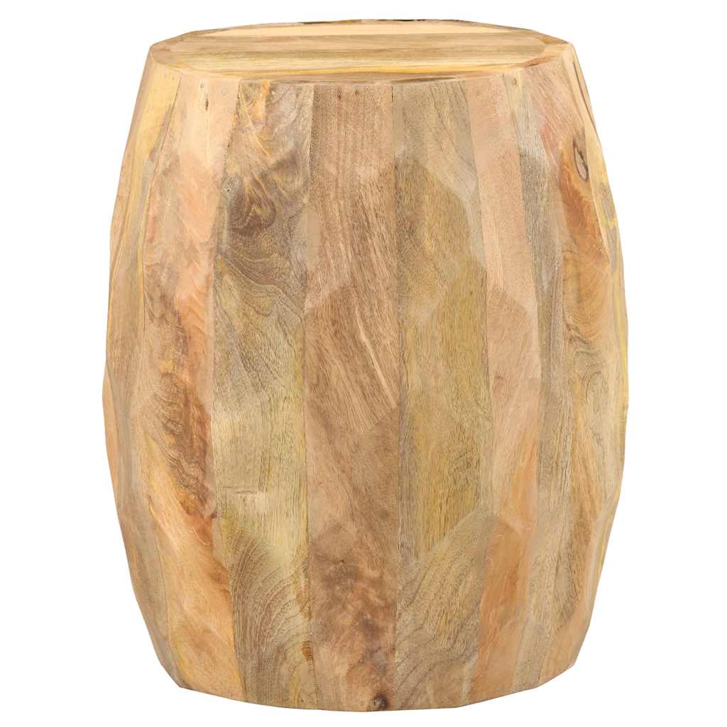 Drum Stool | Brown with golden streaks | Solid mango wood | Medium
