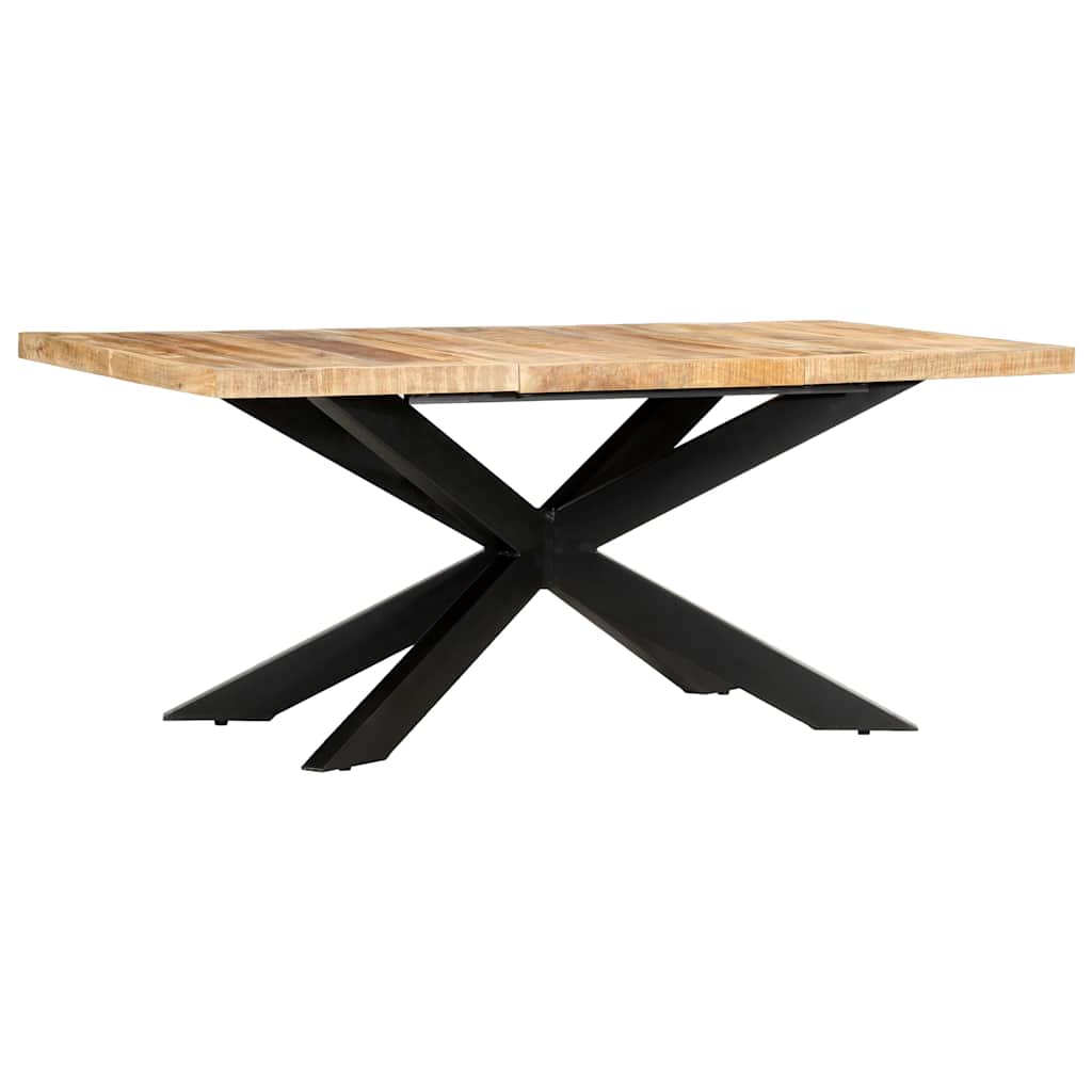 285963 vidaXL Dining Table 180x90x76 cm Solid Rough Mango Wood