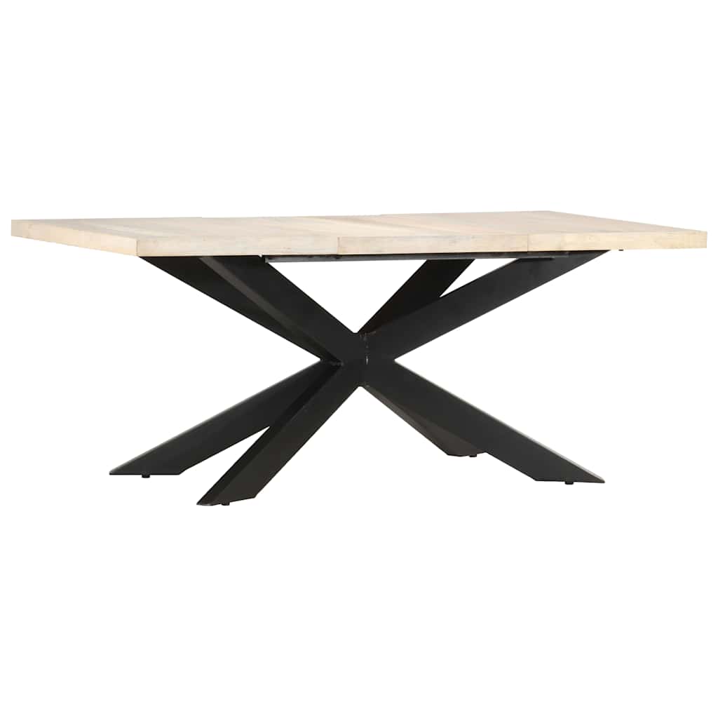 285964 vidaXL Dining Table 180x90x76 cm Solid Bleached Mango Wood