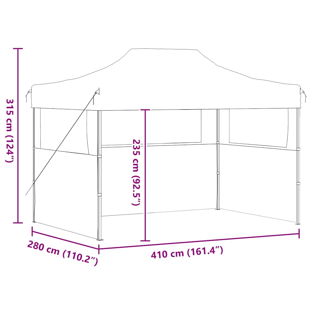 Party Tent | Cream | 600D Oxford fabric with PVC coating | 3x4m