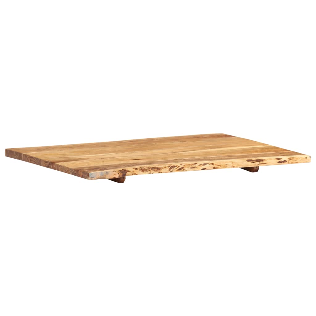 vidaXL Table Top Solid Acacia Wood 80x(50-60)x2.5 cm