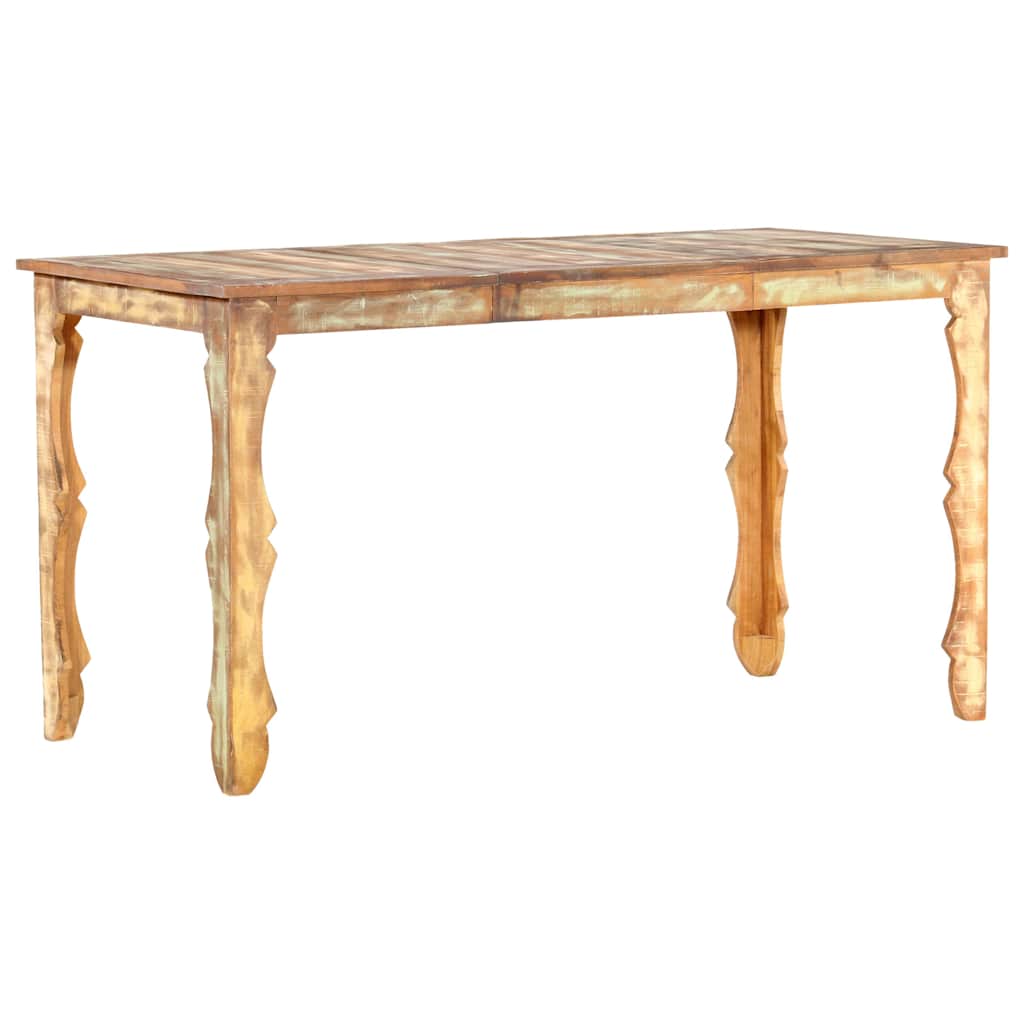 286489 vidaXL Dining Table 140x70x76 cm Solid Reclaimed Wood