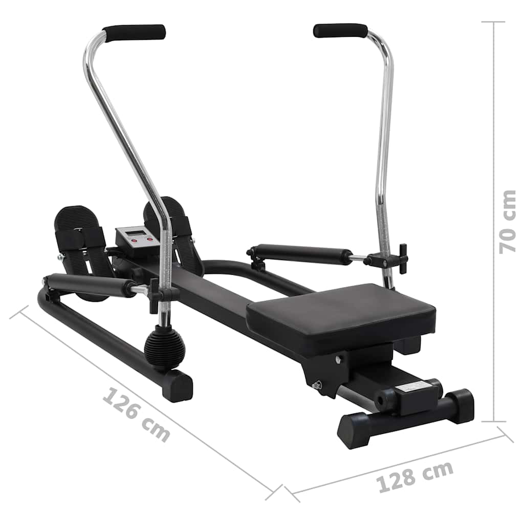 92014 vidaXL Rowing Machine 5 Level Hydraulic Resistance