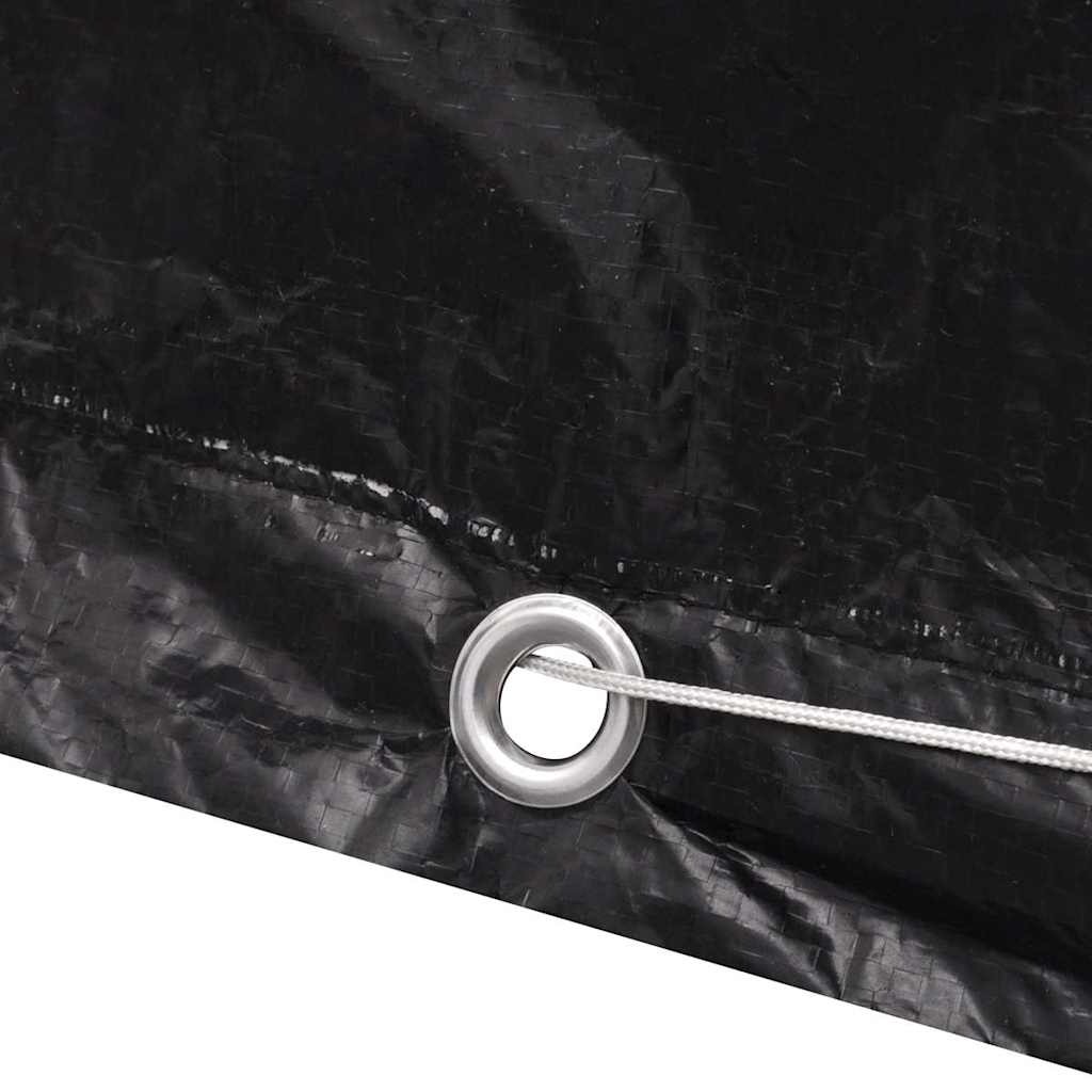 Garden Furniture Covers 2 pcs 6 Person Poly Rattan Set 8 Eyelets 172x113cm