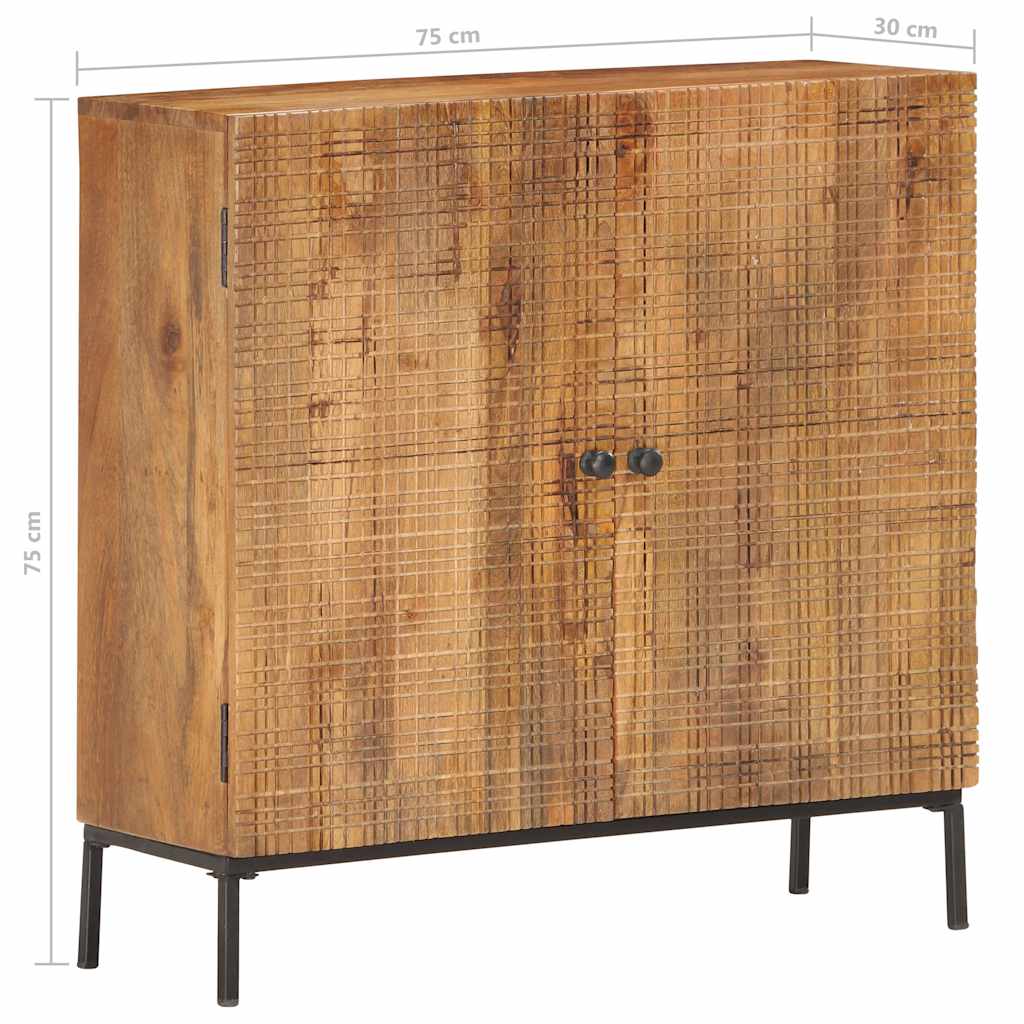 286558 vidaXL Sideboard 75x30x75 cm Solid Mango Wood