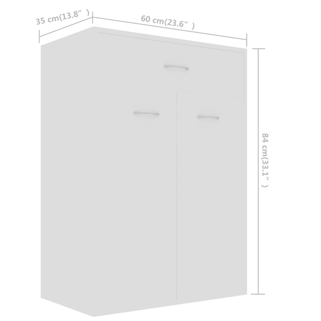 Shoe Rack | White | Engineered wood | Medium | Storage | Shoe Rack