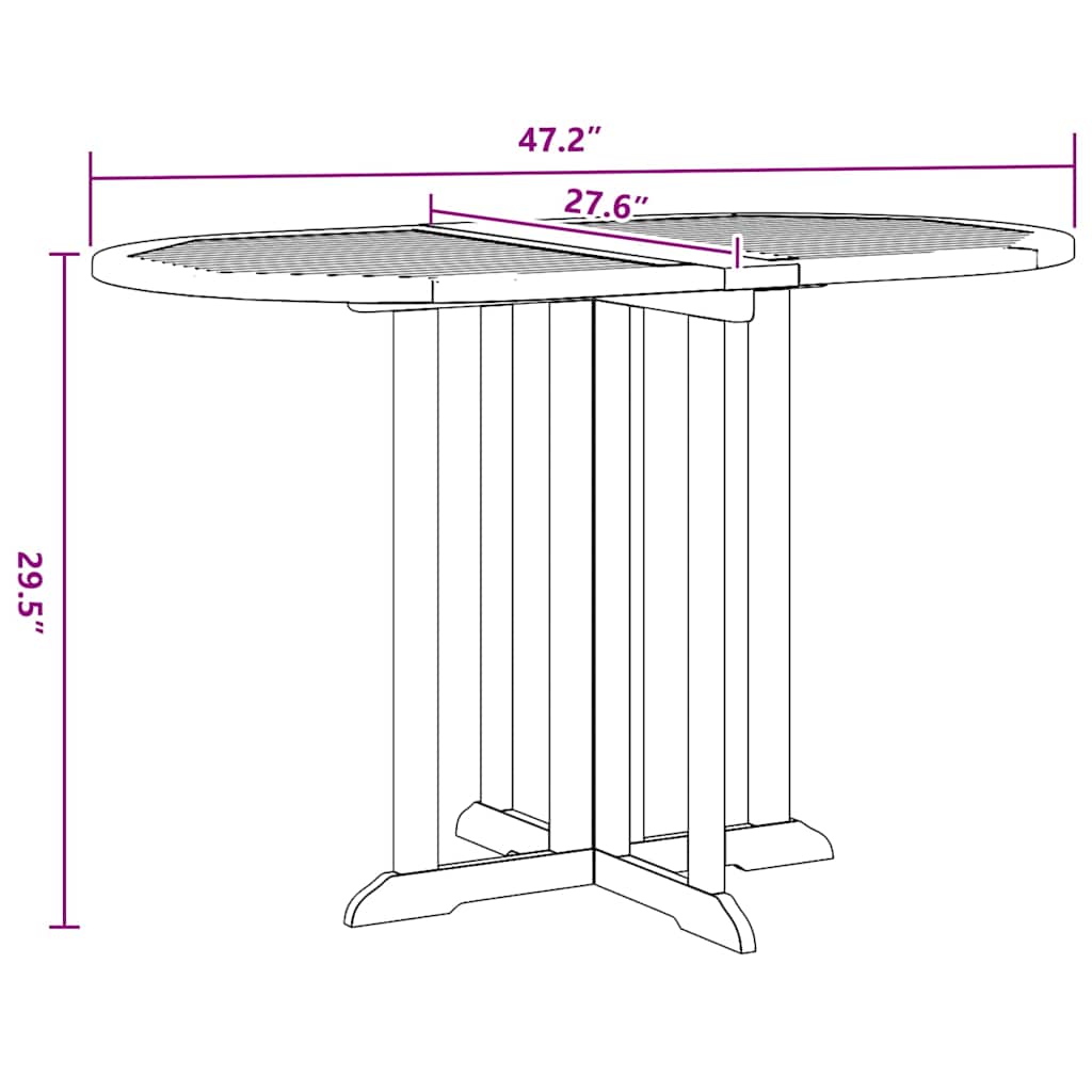 Dining Table | Natural Teak | Solid Teak Wood | 120 x 70 x 75 cm